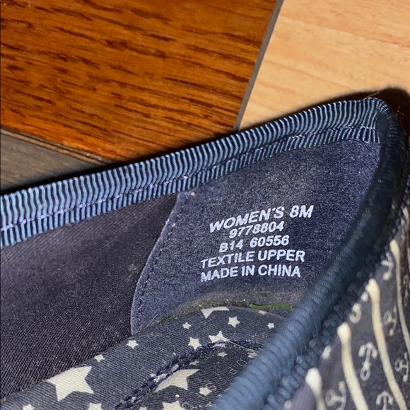 Sperry Blue and White Nautical Flats - Picture 7 of 8